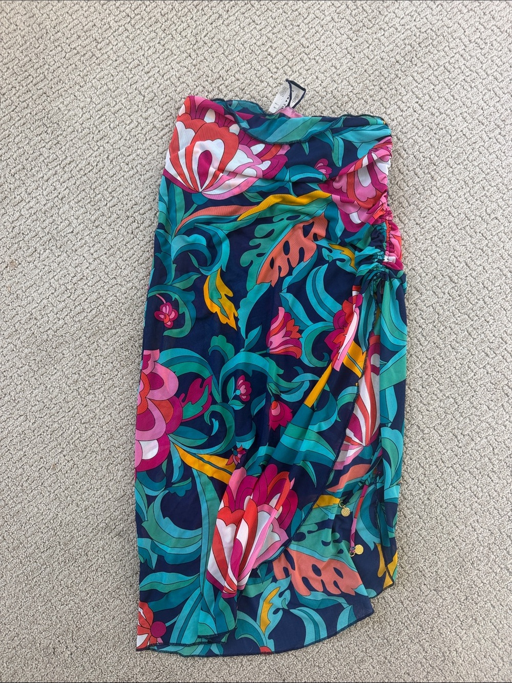 Trina Turk Women’s Navy Floral Sarong Swim Cover-Up - Multicolor